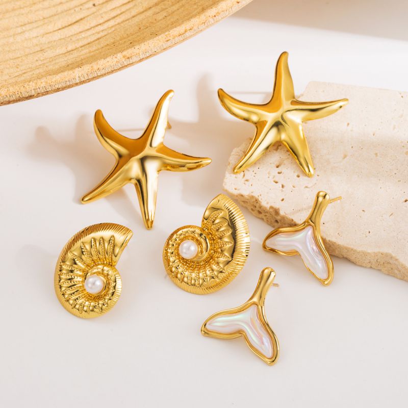 Starfish Stainless Steel Starfish Earrings