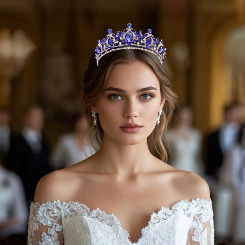 Gold Alloy Diamond Teardrop-shaped Crown
