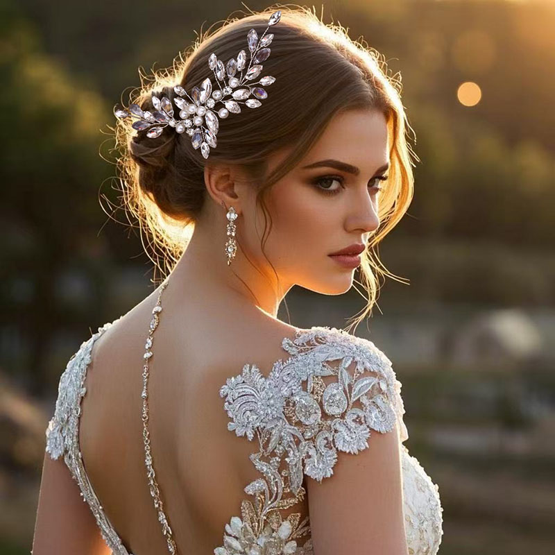 Diadema Trenzada Con Perlas Y Diamantes De Imitación