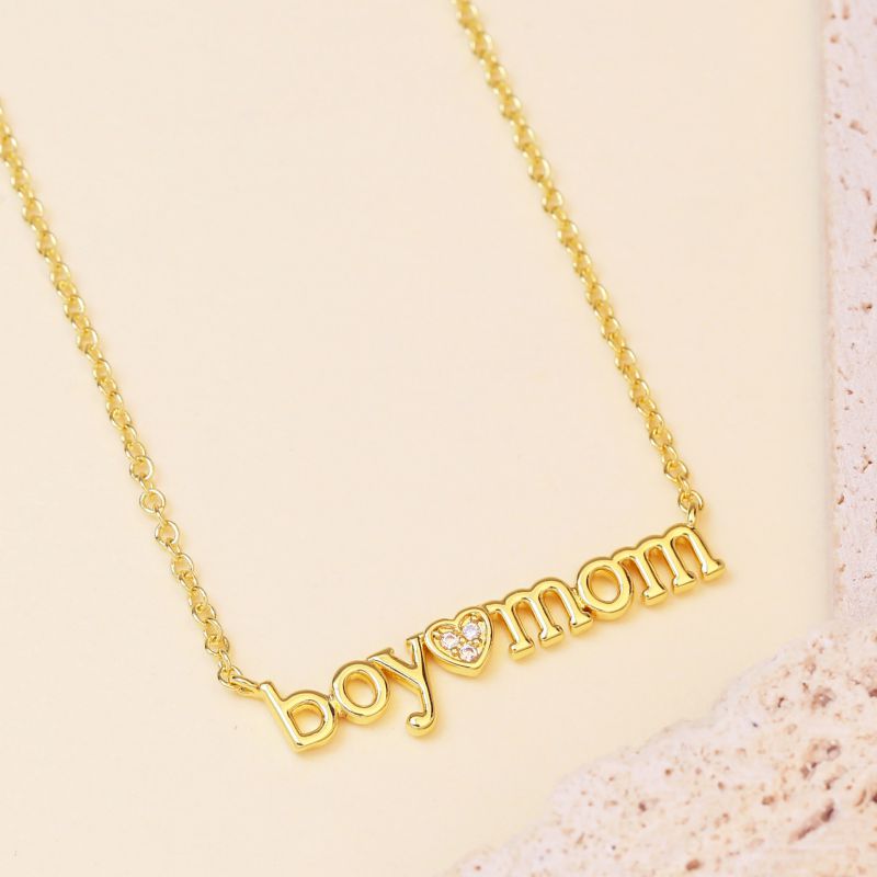 Necklace Copper Diamond Heart Letter Necklace