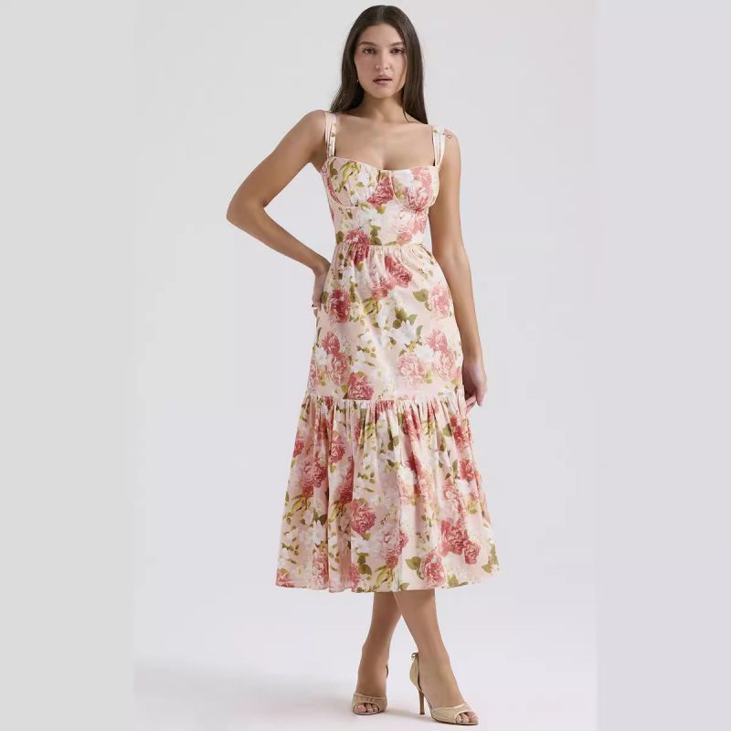 Foundation Hibiscus Polyester Printed Long Skirt