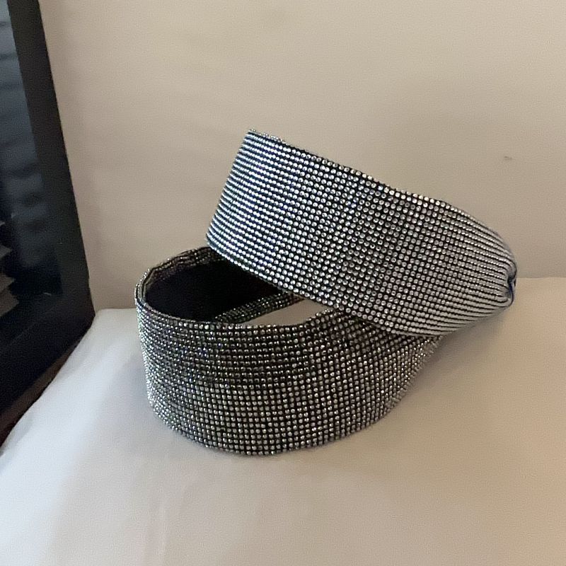 Diadema De Ala Ancha Con Diamantes De Imitación