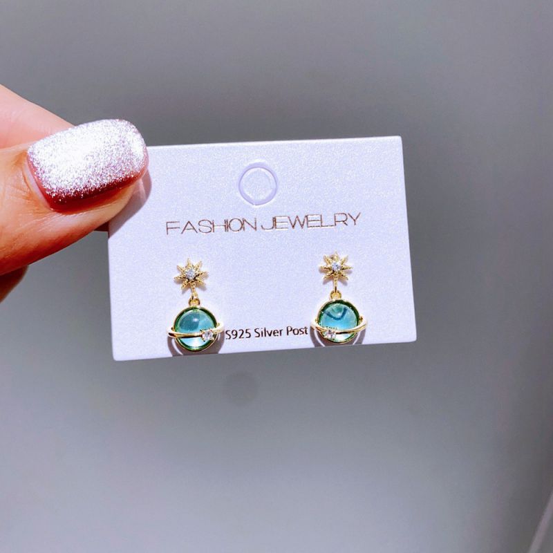 Earring 1# Copper Gold-plated Diamond Bear Flower Butterfly Geometric Earrings