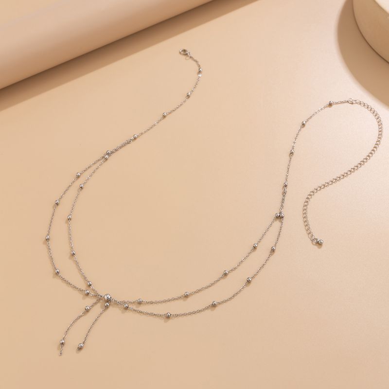 Gold Double-layer Thin Chain Tassel Body Chain