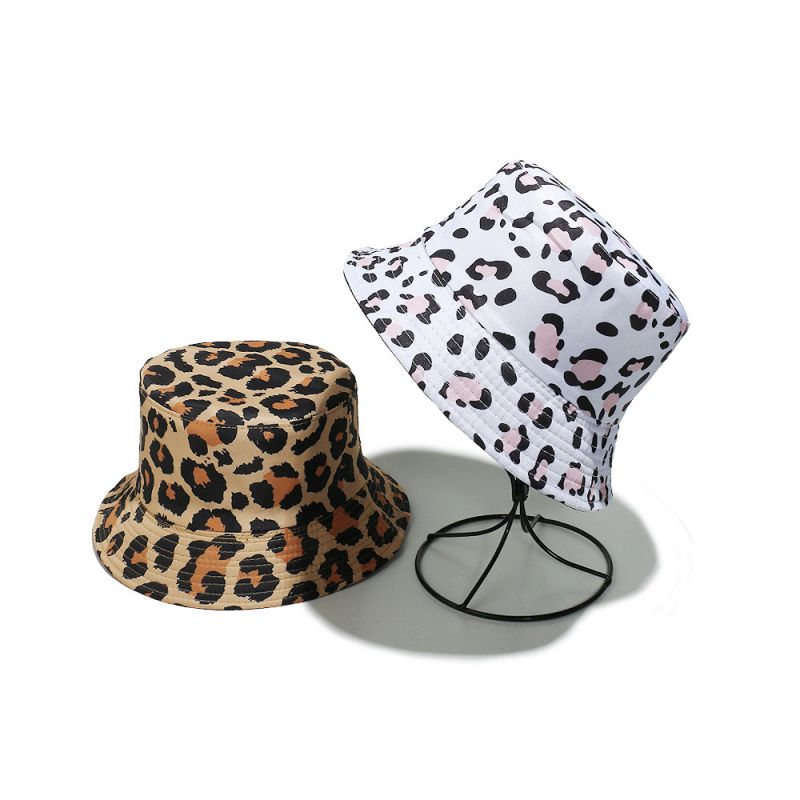 Sombrero De Pescador Con Estampado De Leopardo
