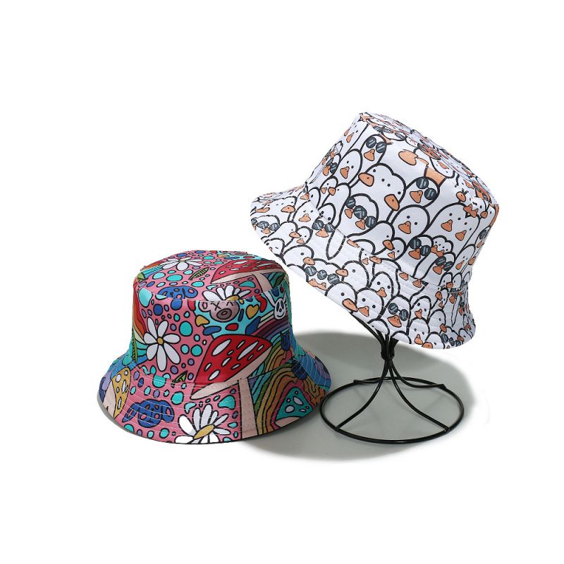 Sombrero De Pescador Con Estampado De Poliéster