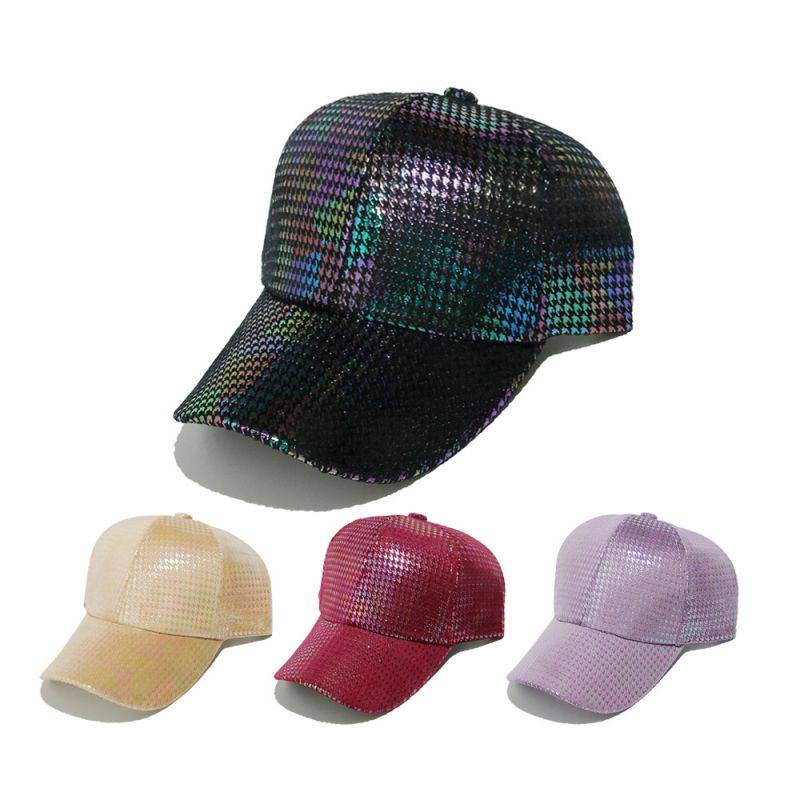 Gorra De Béisbol Con Estampado De Pata De Gallo Dorada