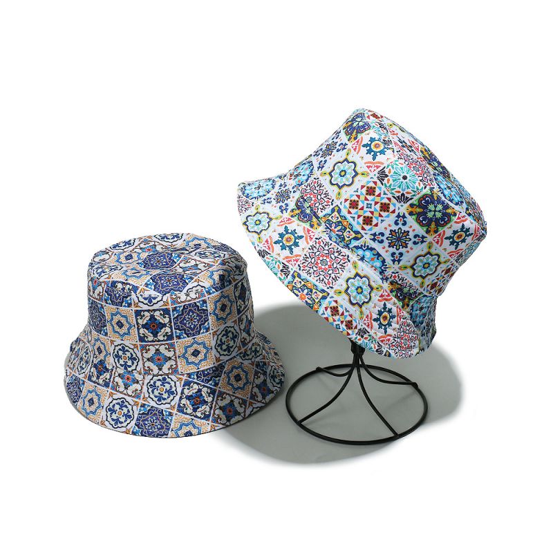 Sombrero De Pescador Con Estampado De Poliéster
