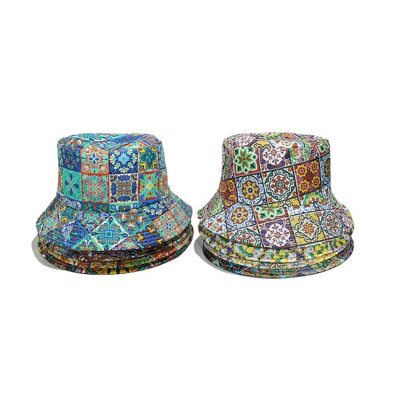 Sombrero De Pescador Con Estampado De Poliéster
