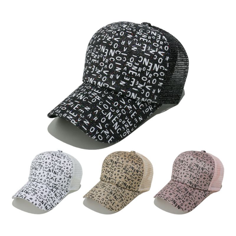 Gorra De Béisbol Estampada De Poliéster