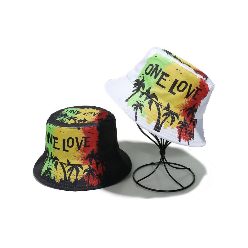 Sombrero De Pescador Con Estampado De Poliéster