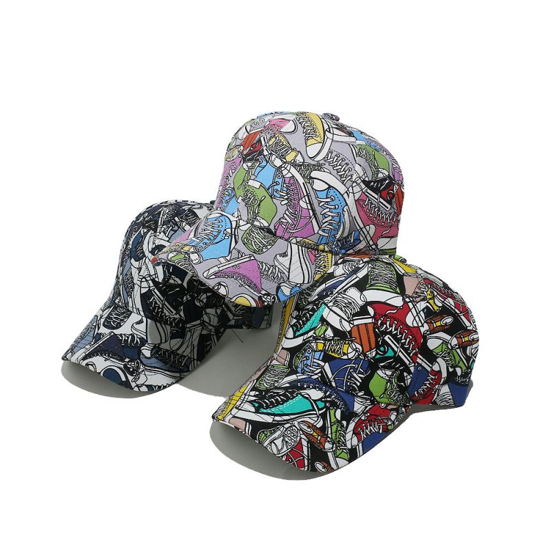 Gorra De Béisbol Con Estampado De Grafiti