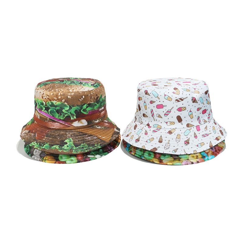 Sombrero De Pescador Con Estampado De Poliéster