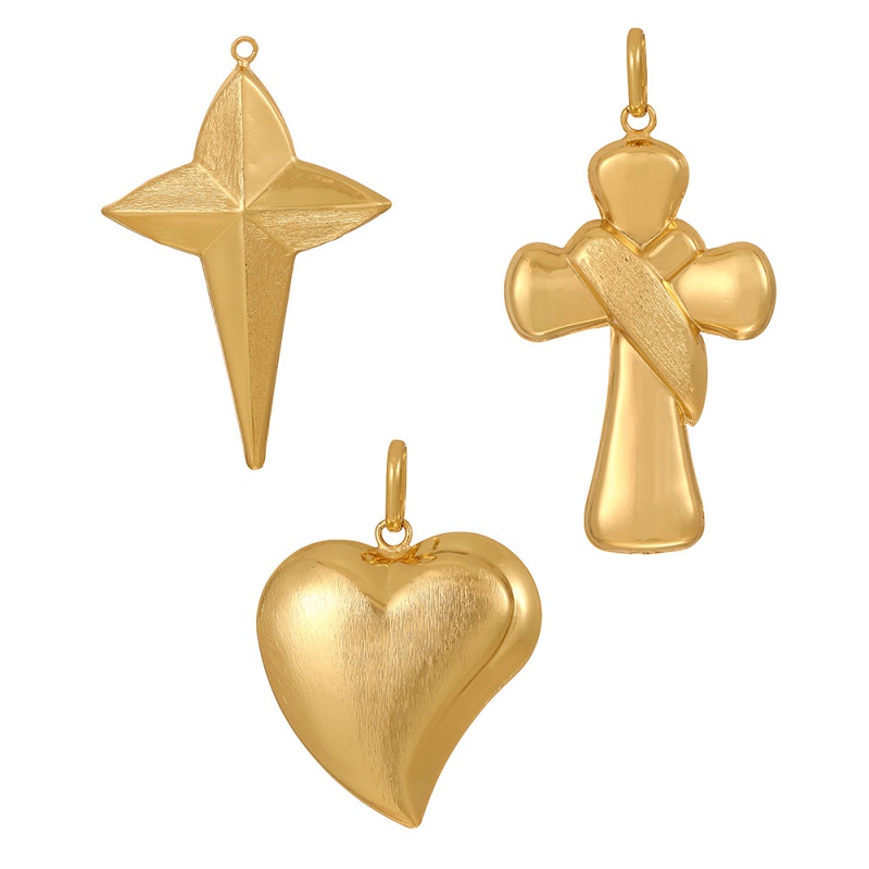 Accesorios Cepillados Con Estrella De Bronce (sin Cadena)