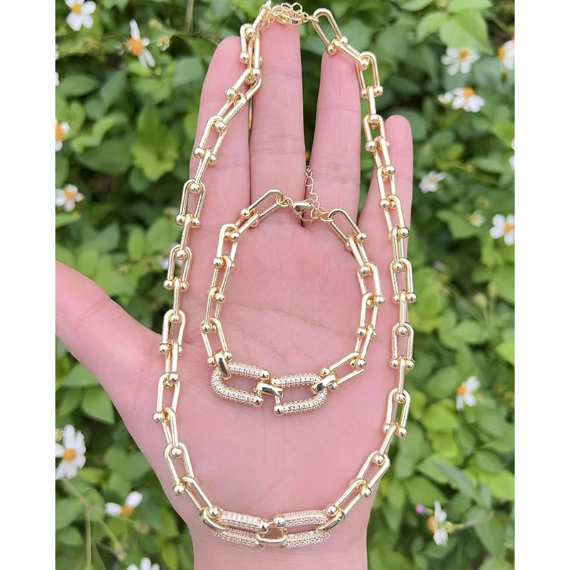 Pulsera Con Cierre De Herradura De Cobre Bañado En Oro