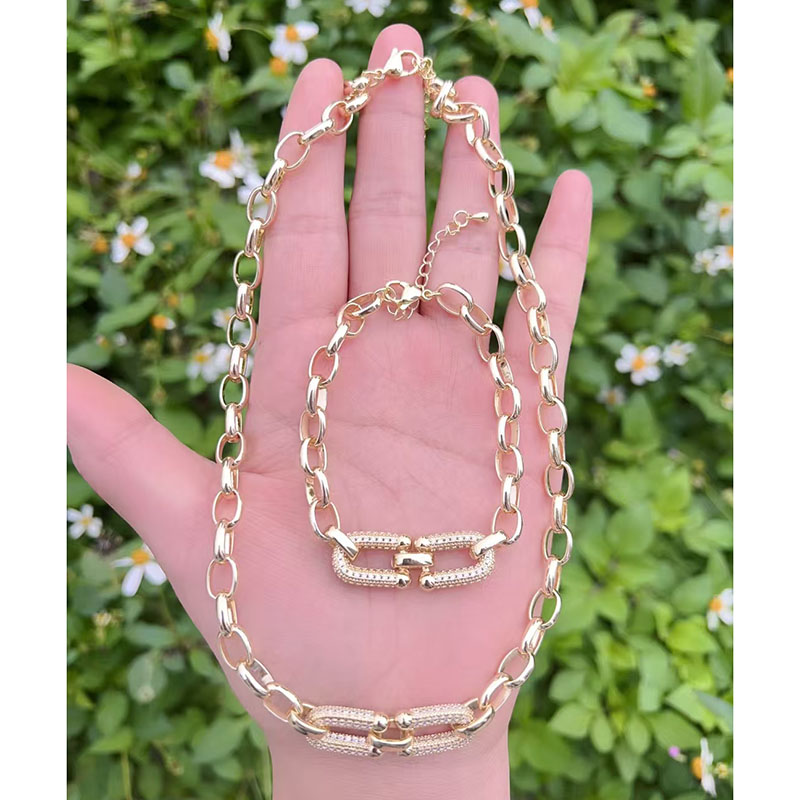 Pulsera Con Cierre De Herradura De Cobre Bañado En Oro