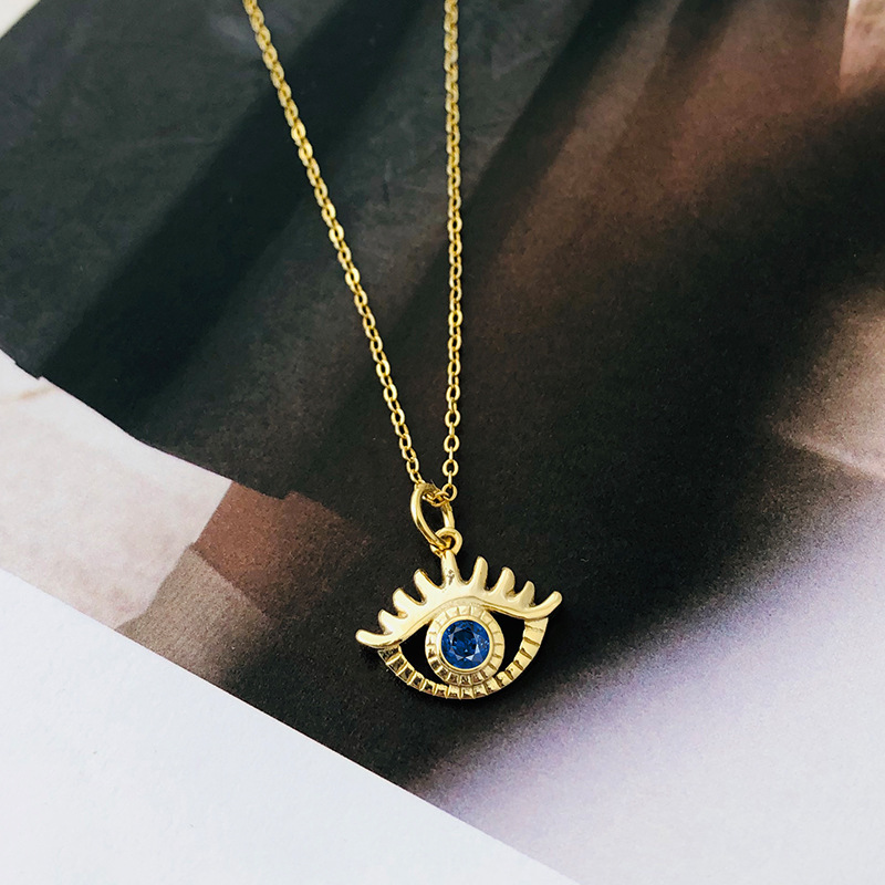Gold Single Pendant (without Chain) Silver Diamond Eye Pendant (without Chain)