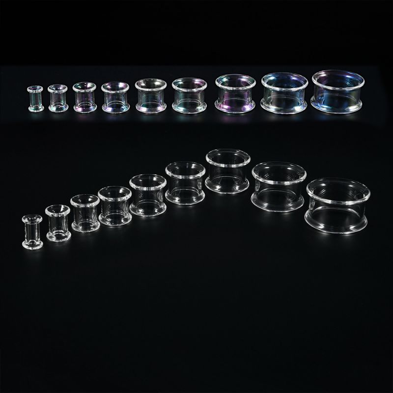 Dilatador De Oreja Geométrico Redondo De Acero Inoxidable (precio Por 2)