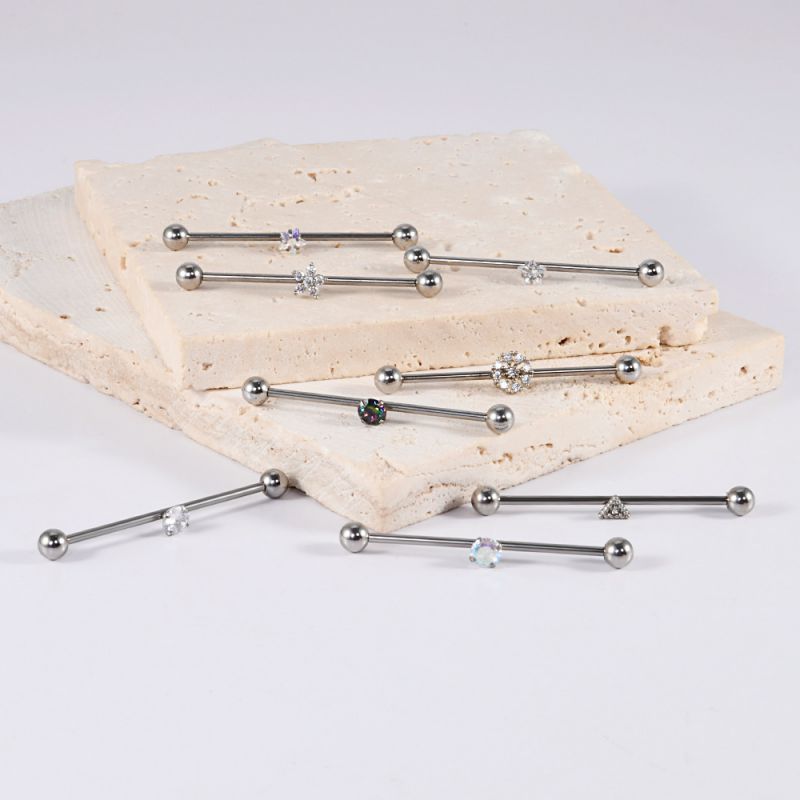 Pendientes De Acero Inoxidable Con Forma De Diamante Redondos Y Rectos (precio Por 2 Piezas)