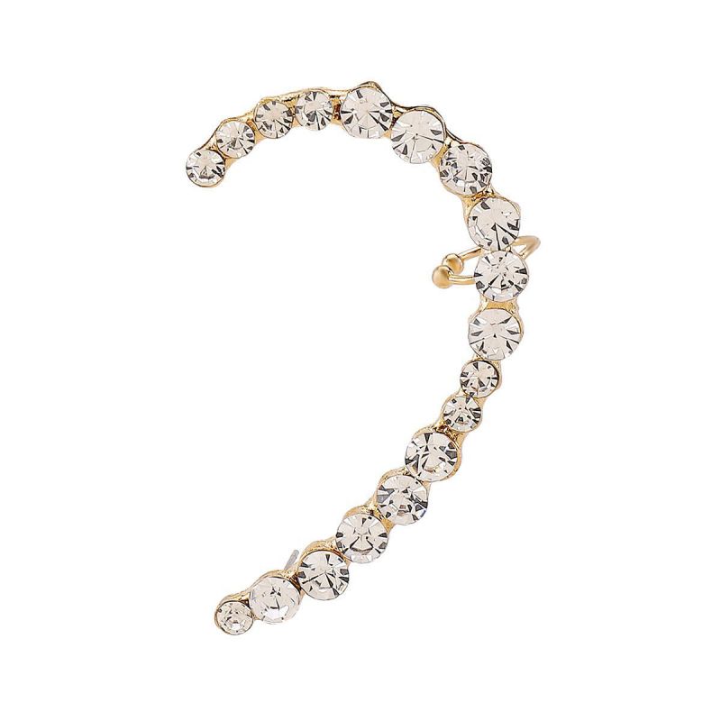 Clip Para Oreja En Forma De C Con Diamantes De Aleación [individual]