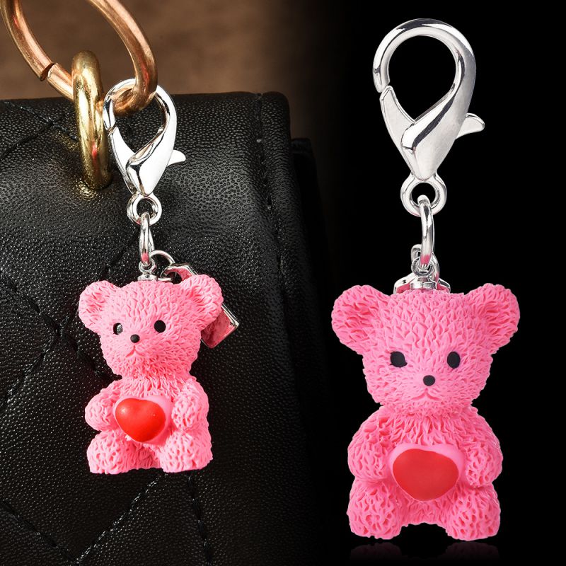 Purple Bear Pendant Resin Bear Pendant Keychain