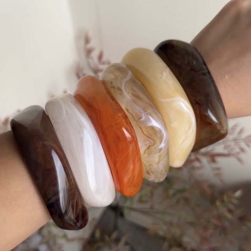 Brown Acrylic Irregular Bracelet