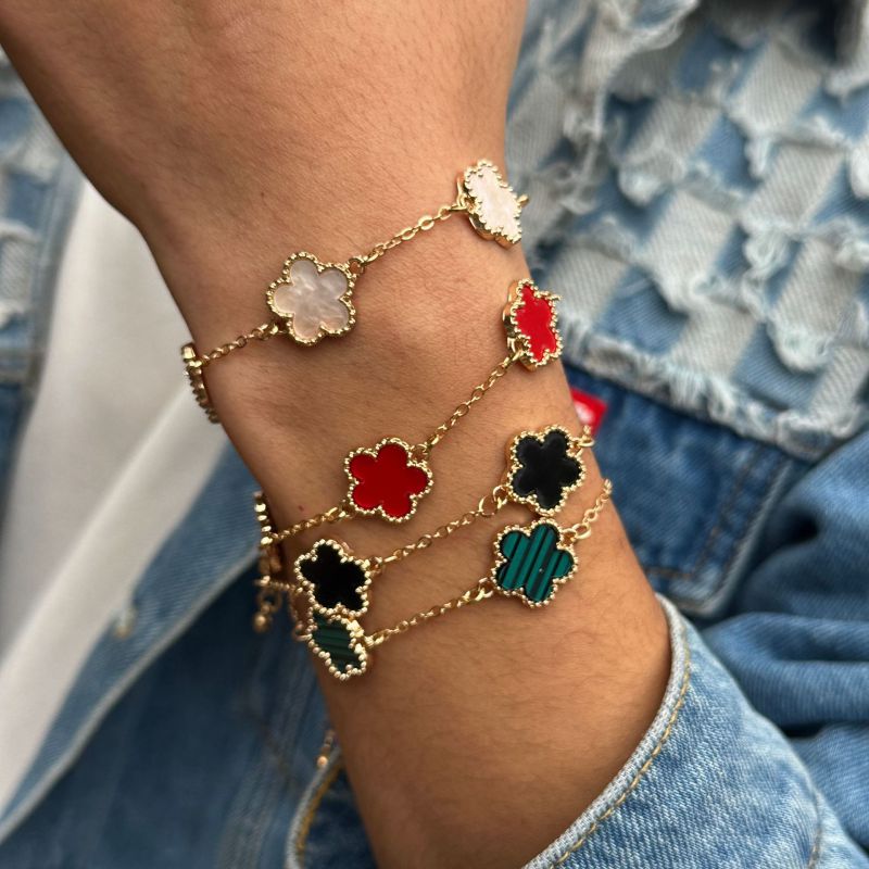Pulsera De Flores De Aleación