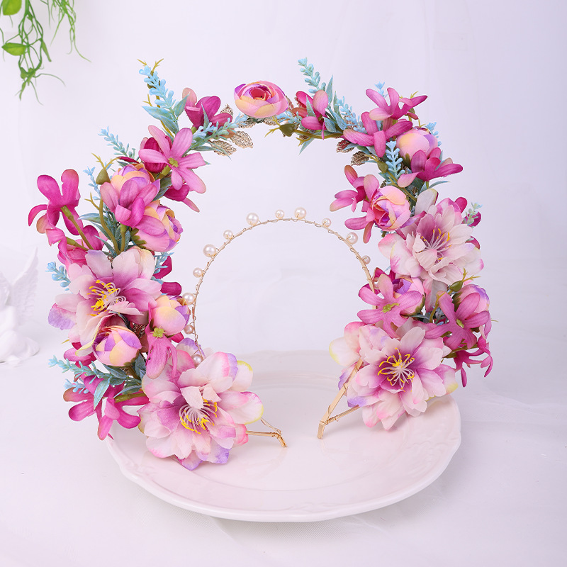Diadema Con Horquilla De Flores De Simulación