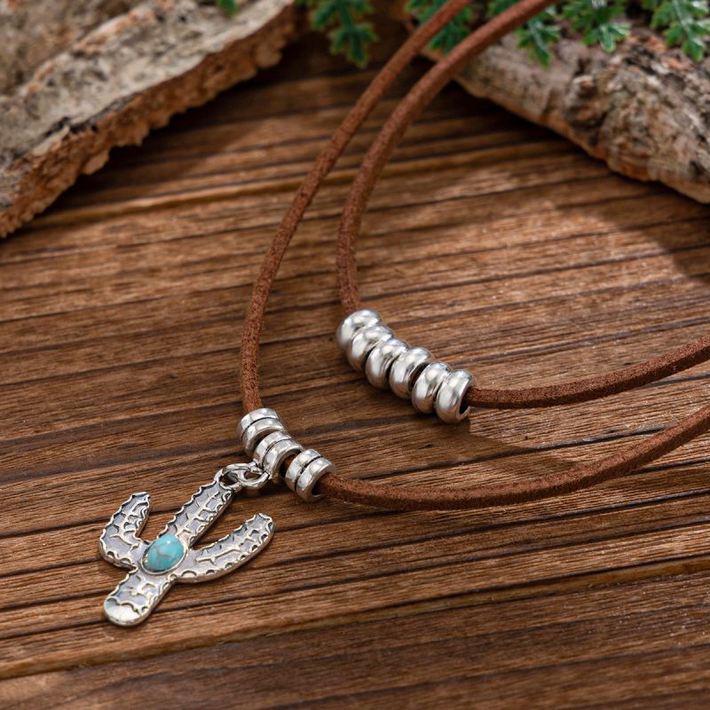 Necklace 1 Alloy Cactus Double Layer Necklace