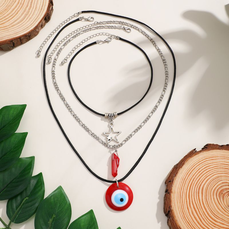 Necklace 1 Alloy Eye Tree Of Life Multilayer Necklace