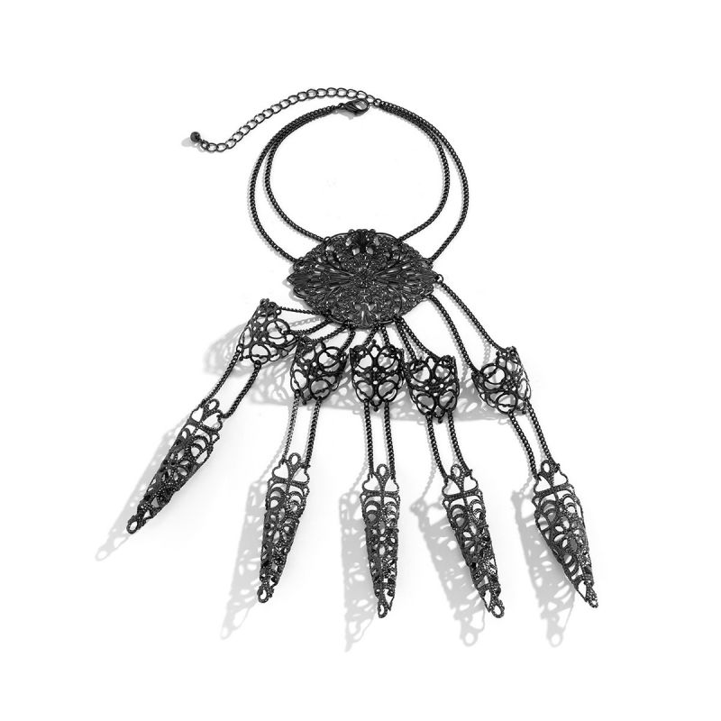 1# Metal Geometric Finger Bracelet