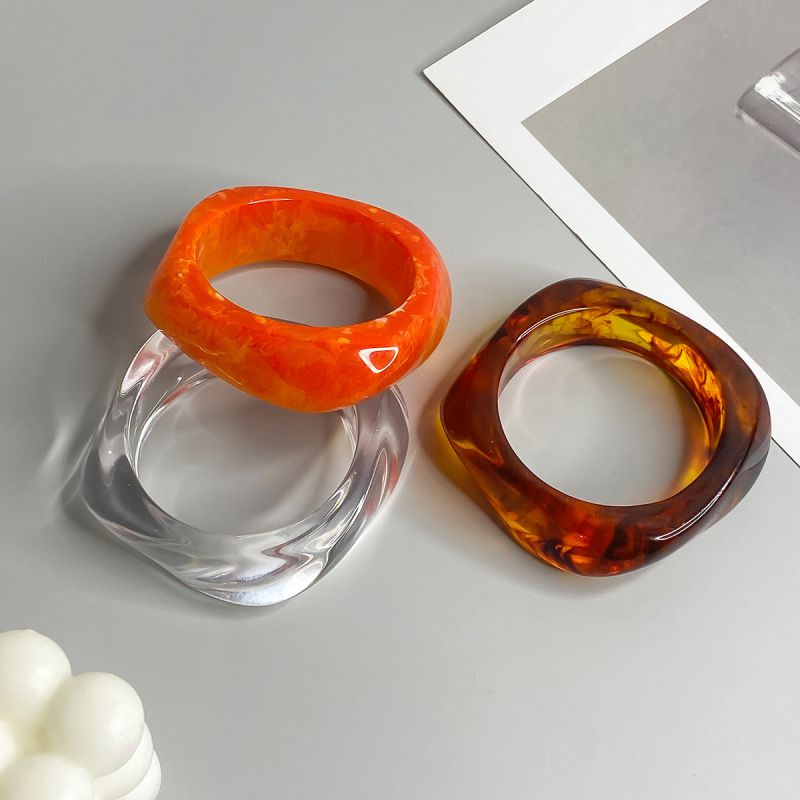 Orange Irregular Round Bracelet
