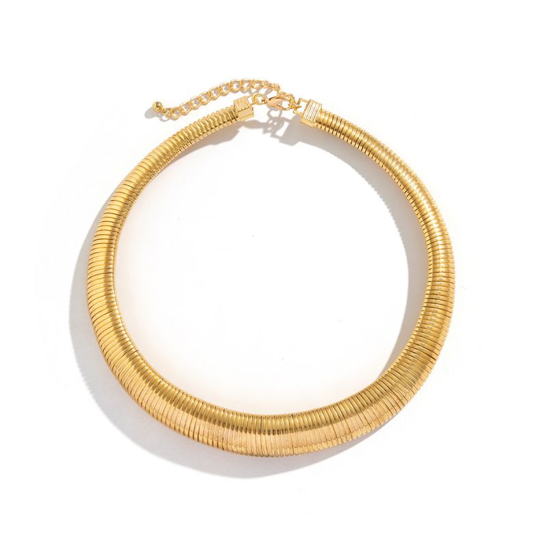 Collar 1 Metal Multi-layered Snake Bone Necklace