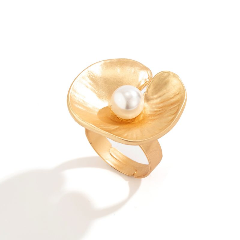 Ring 1 Alloy Disc Irregular Wrinkle Ring