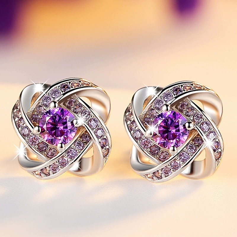 Pendientes Giratorios De Aleación De Diamantes