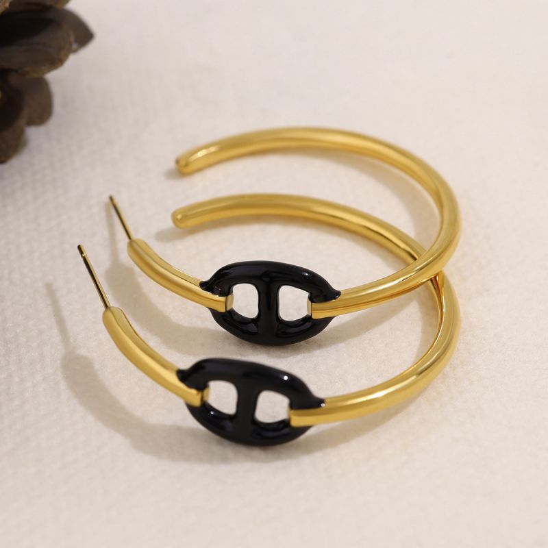 Pendientes De Nariz De Cerdo De Acero Y Titanio