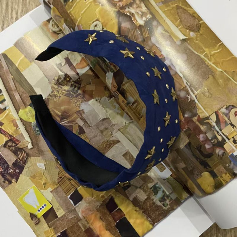 Diadema De Tela Con Remaches De Estrella