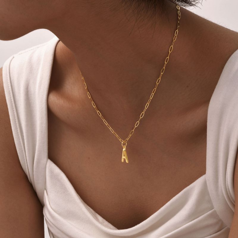 Letter Z Stainless Steel 26 Letter Necklace