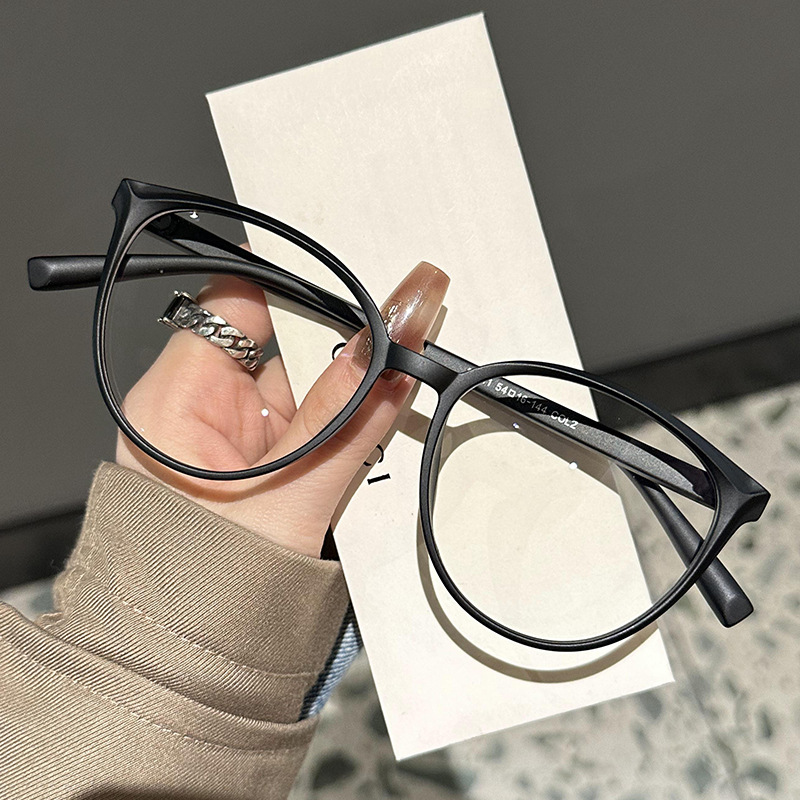 Brown Tea Large Frame Cat-eye Plain Glasses