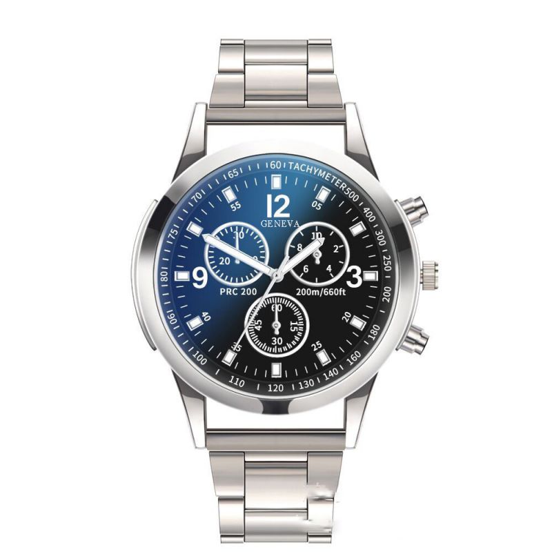 Reloj De Acero Inoxidable Con Esfera Redonda Para Hombre