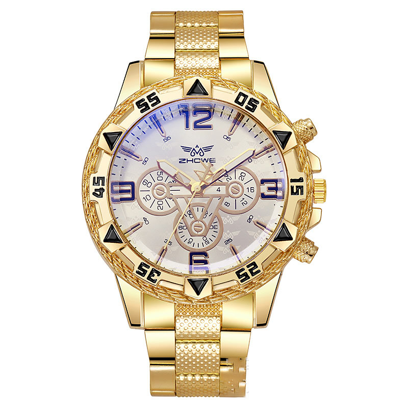 Reloj De Acero Inoxidable Con Esfera Redonda Para Hombre