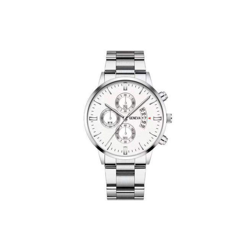 Reloj De Acero Inoxidable Con Esfera Redonda Para Hombre