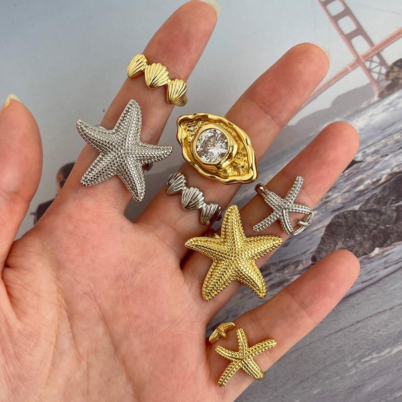 Gold 1 Copper Starfish Ring
