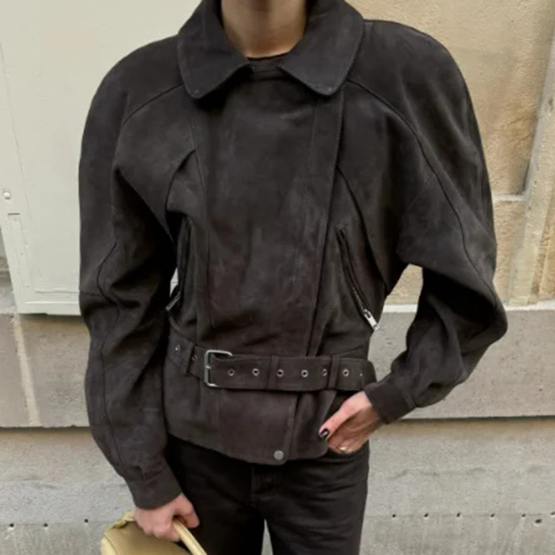 Chaqueta De Poliéster Con Cremallera Y Solapa
