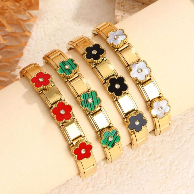 Pulsera Modular Con Flores De Cobre