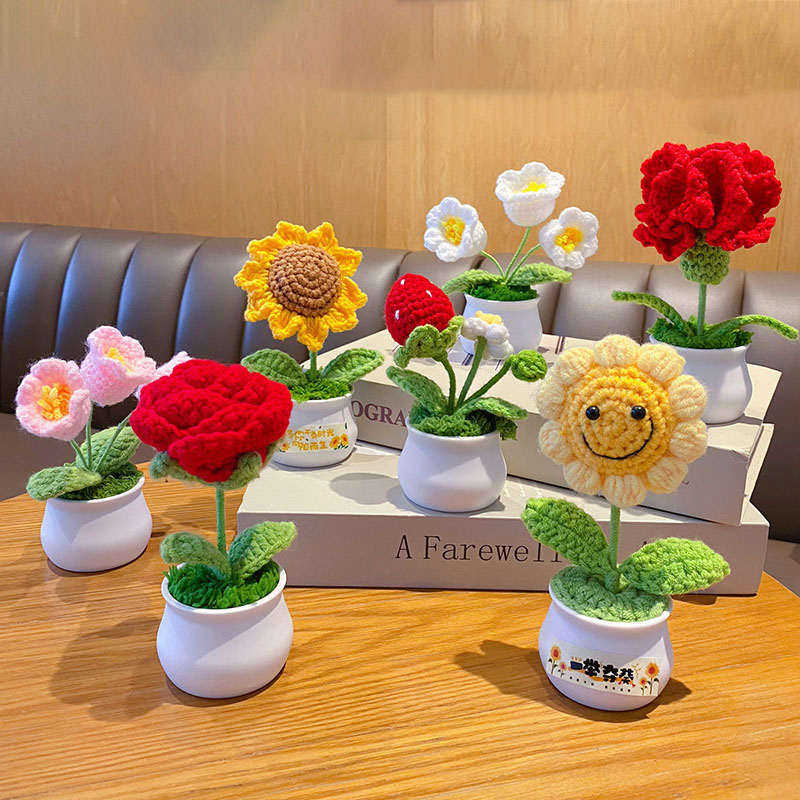 Adornos De Flores De Lana