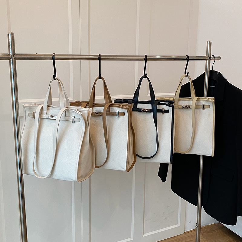 Bolso De Hombro De Lona De Gran Capacidad