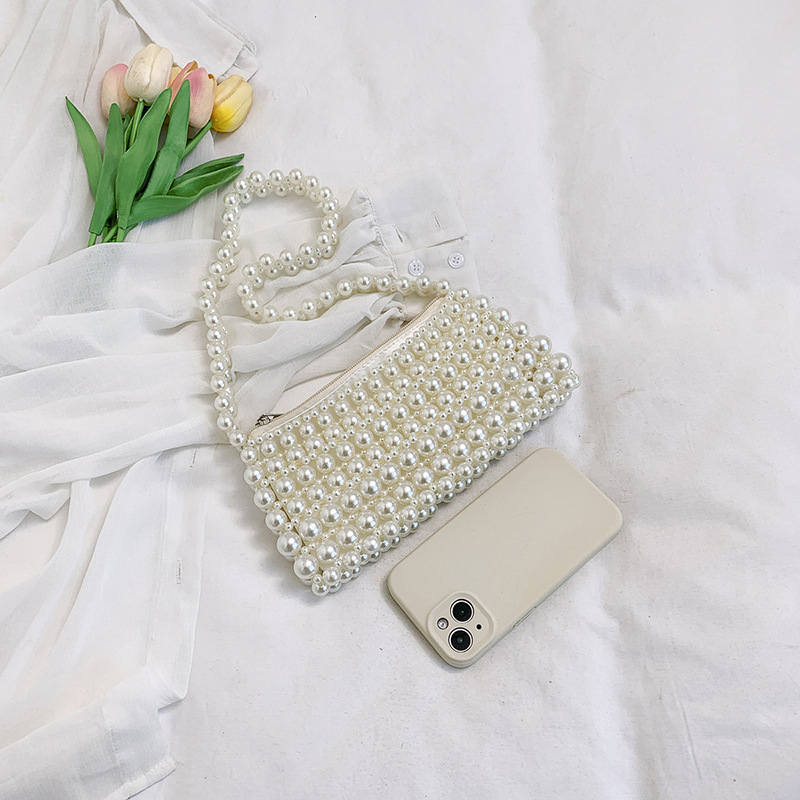 Bolso De Hombro Con Cuentas De Perlas