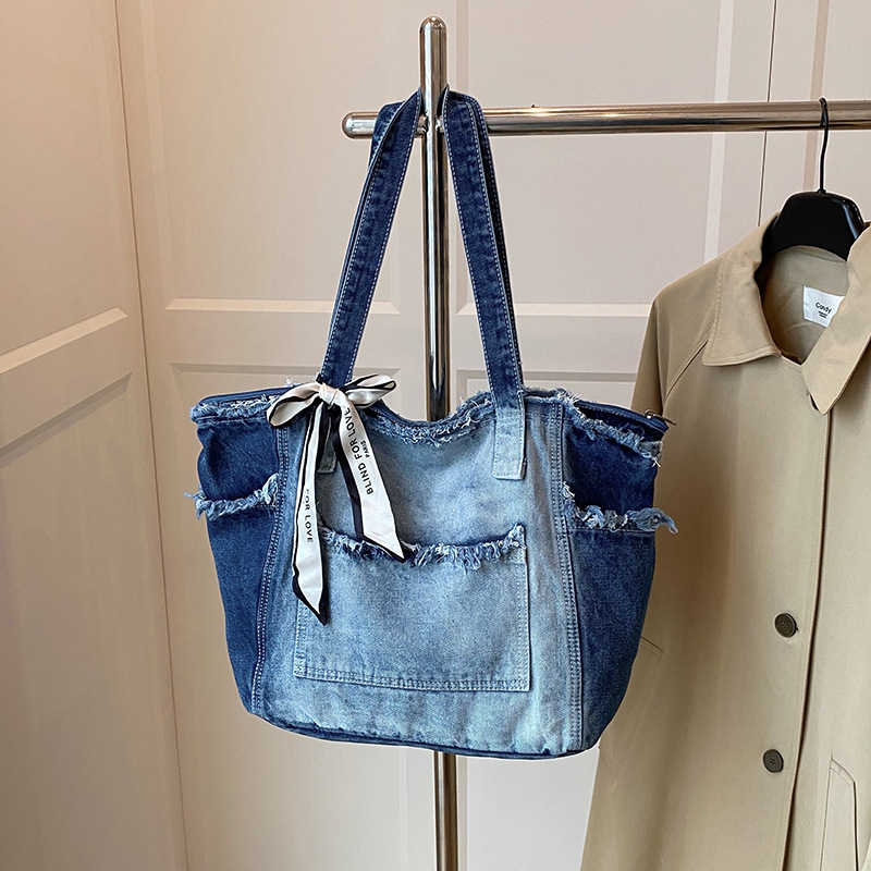 Bolso De Hombro De Mezclilla De Gran Capacidad