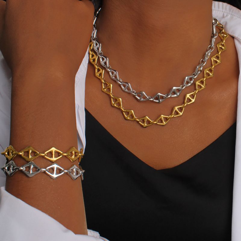 Steel Bracelet Titanium Steel Diamond Bracelet